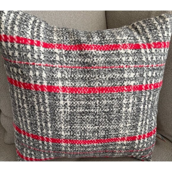 David Fussenegger Alpine Chalet Plaid Pillow 19"x19" Down Fill Cabin Cozy Winter - Picture 1 of 4